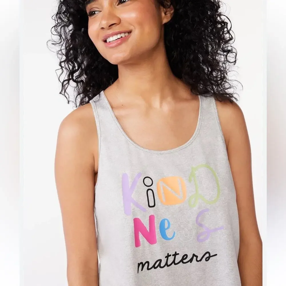 Joyspun Kindness Matters Oversized Lounge Tank Top